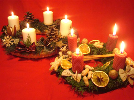 Adventi koszorú - műhely